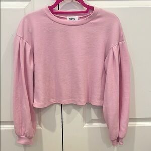 Princess Polly Pink Balloon Sleeve Cropped Sweater